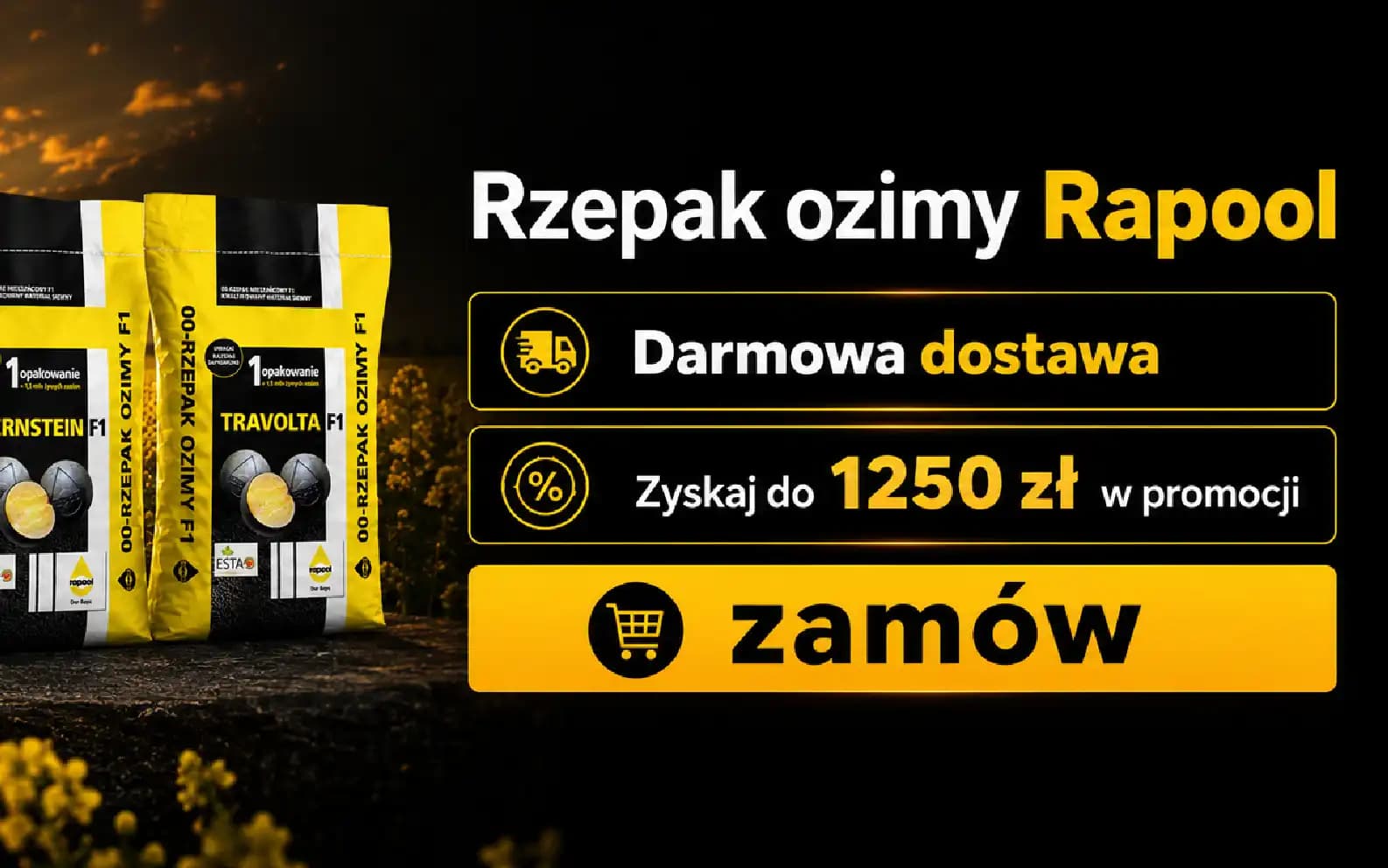 Rzepak ozimy Rapool - wysokiej jakości materiał siewny