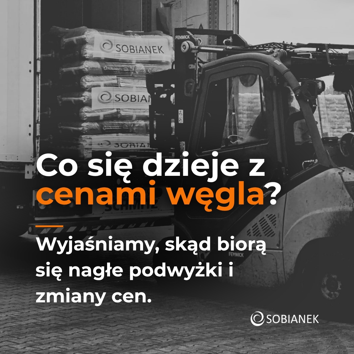 ∑egiel groszek ładowany wóżkiem widłowym na samochód dostawczy
